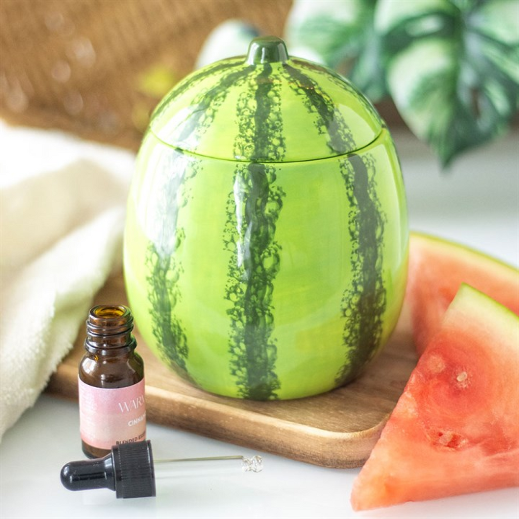 Watermelon Oil Burner & Wax Warmer – Fun Fruit Home Fragrance Decor