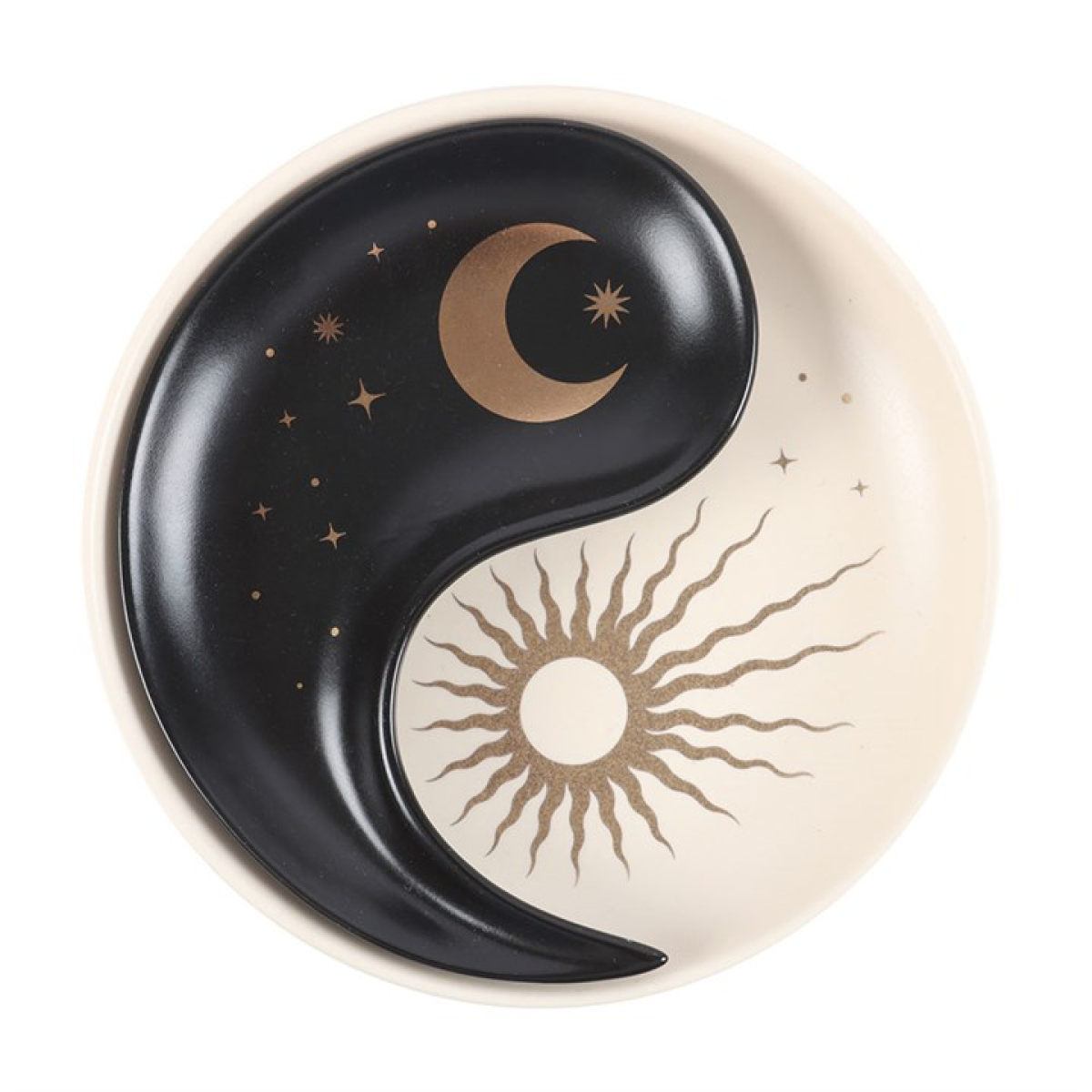 Yin and Yang Ceramic Trinket Dish Set – Sun & Moon Jewellery Holder