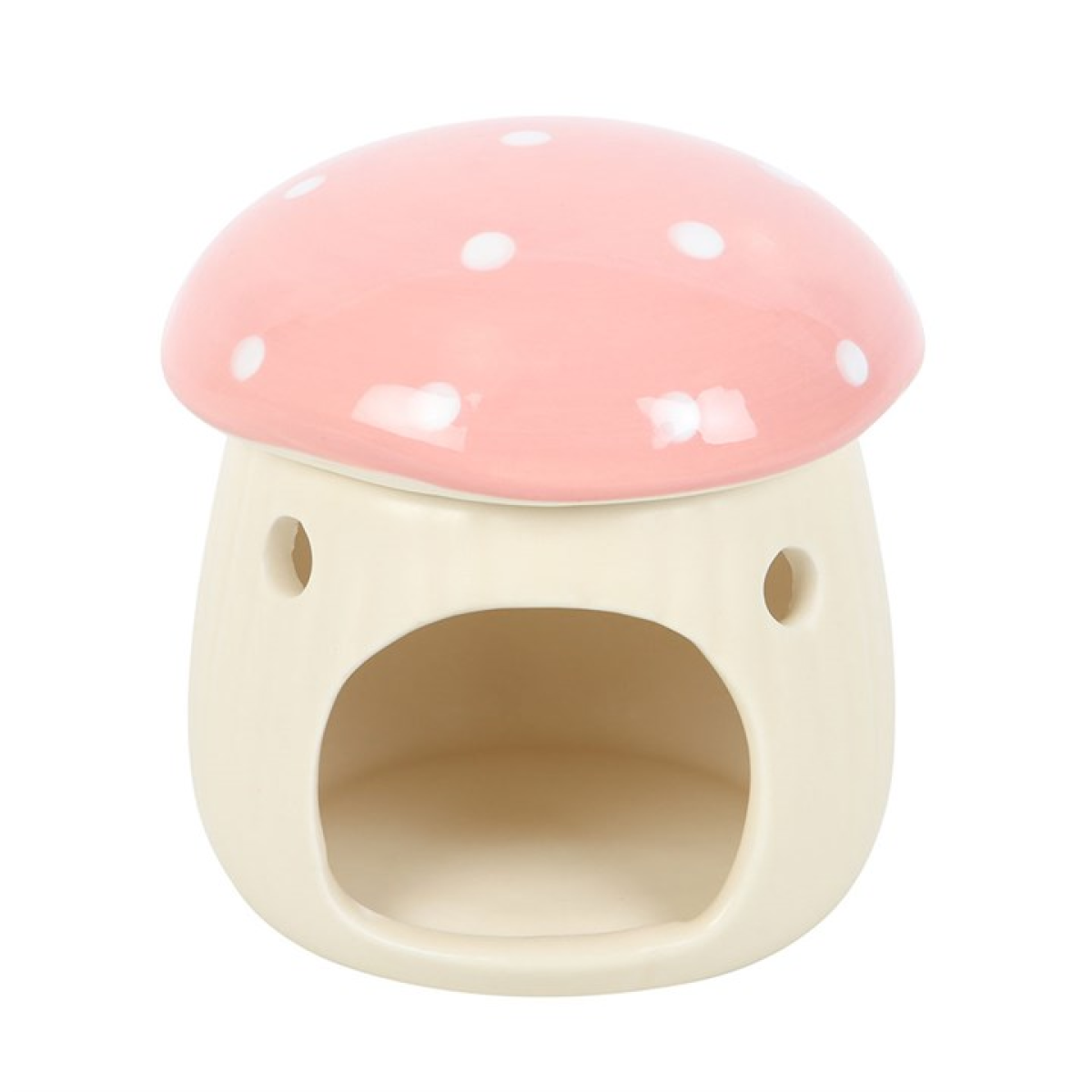 Pink Mushroom Ceramic Oil Burner – Cute Fairycore Home Fragrance Decor