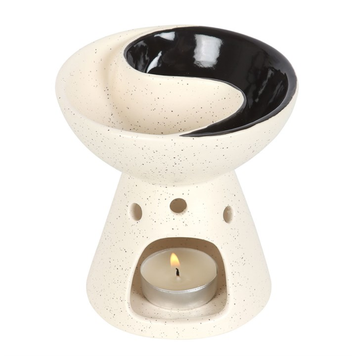 Yin Yang Ceramic Oil Burner & Wax Melt Warmer – Aromatherapy Home Decor