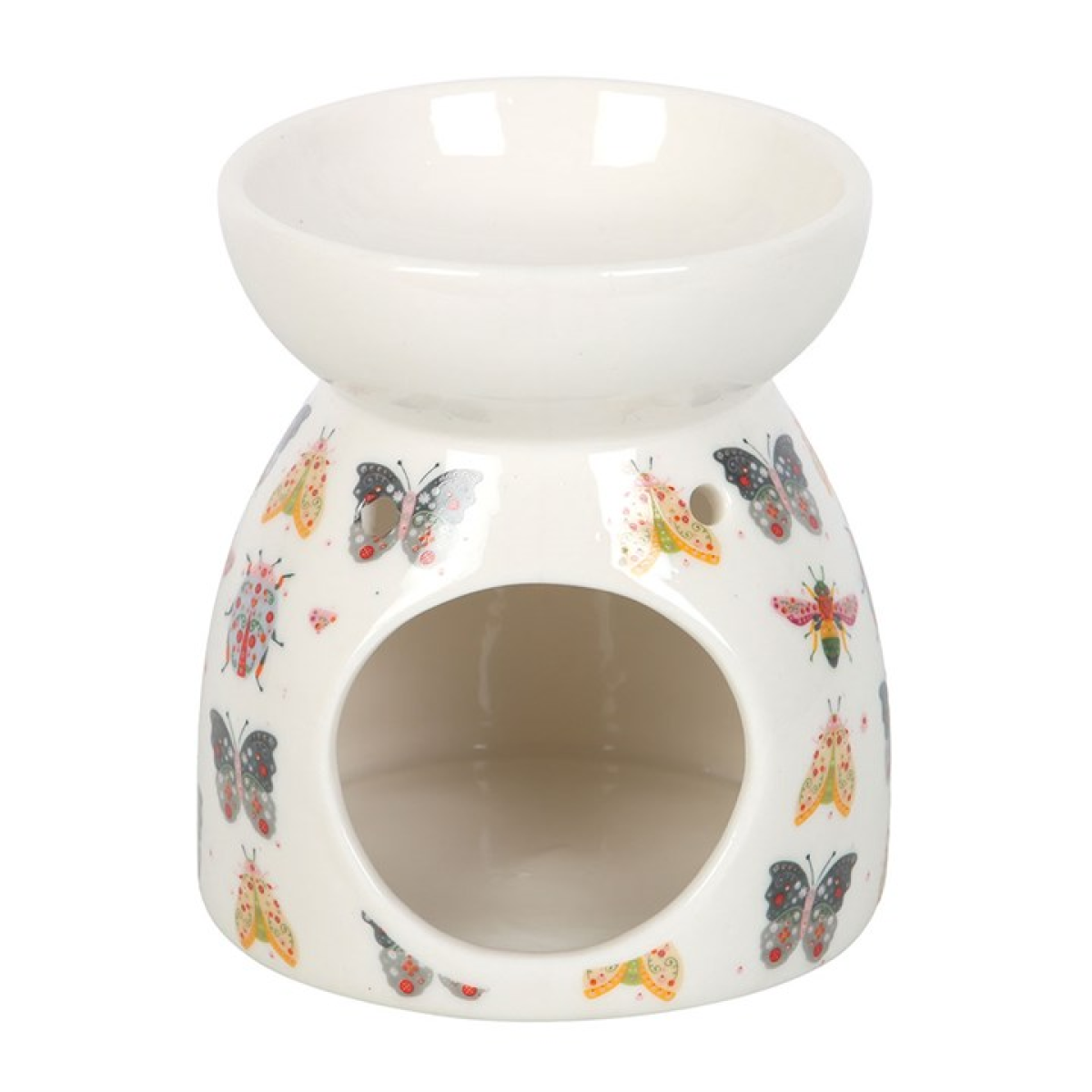 Floral Bug Oil Burner & Wax Warmer – Colourful Ceramic Home Fragrance Decor