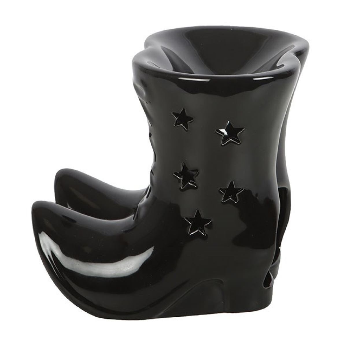 Witch Boots Ceramic Oil Burner – Black Gothic Home Fragrance Decor