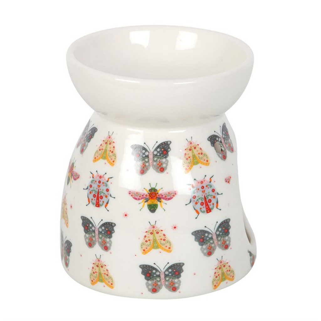 Floral Bug Oil Burner & Wax Warmer – Colourful Ceramic Home Fragrance Decor