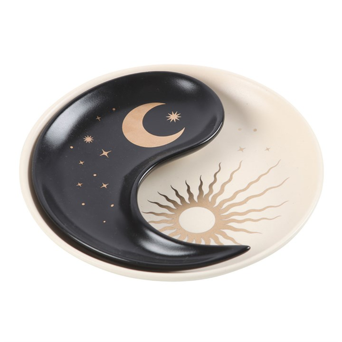 Yin and Yang Ceramic Trinket Dish Set – Sun & Moon Jewellery Holder