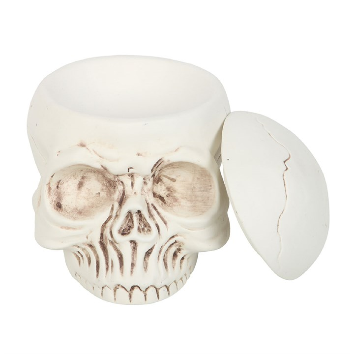 Skull Ceramic Oil Burner & Wax Melt Warmer – Gothic Home Fragrance Decor