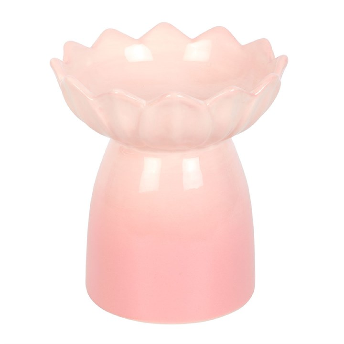 Pink Water Lily Oil Burner & Wax Warmer – Ceramic Floral Home Fragrance Decor