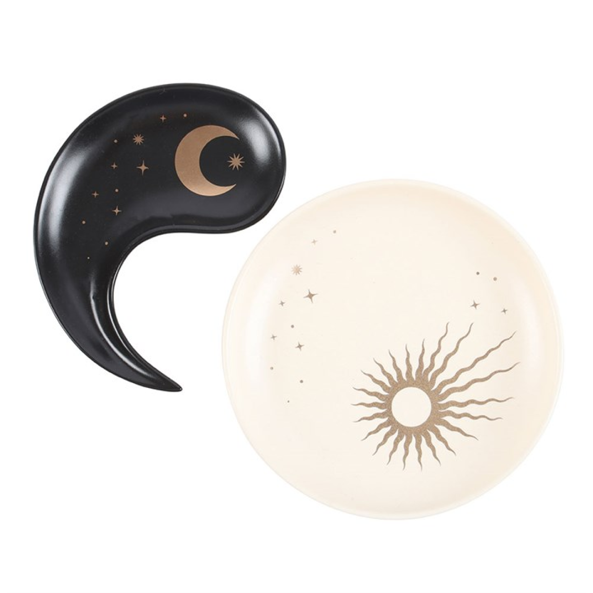 Yin and Yang Ceramic Trinket Dish Set – Sun & Moon Jewellery Holder