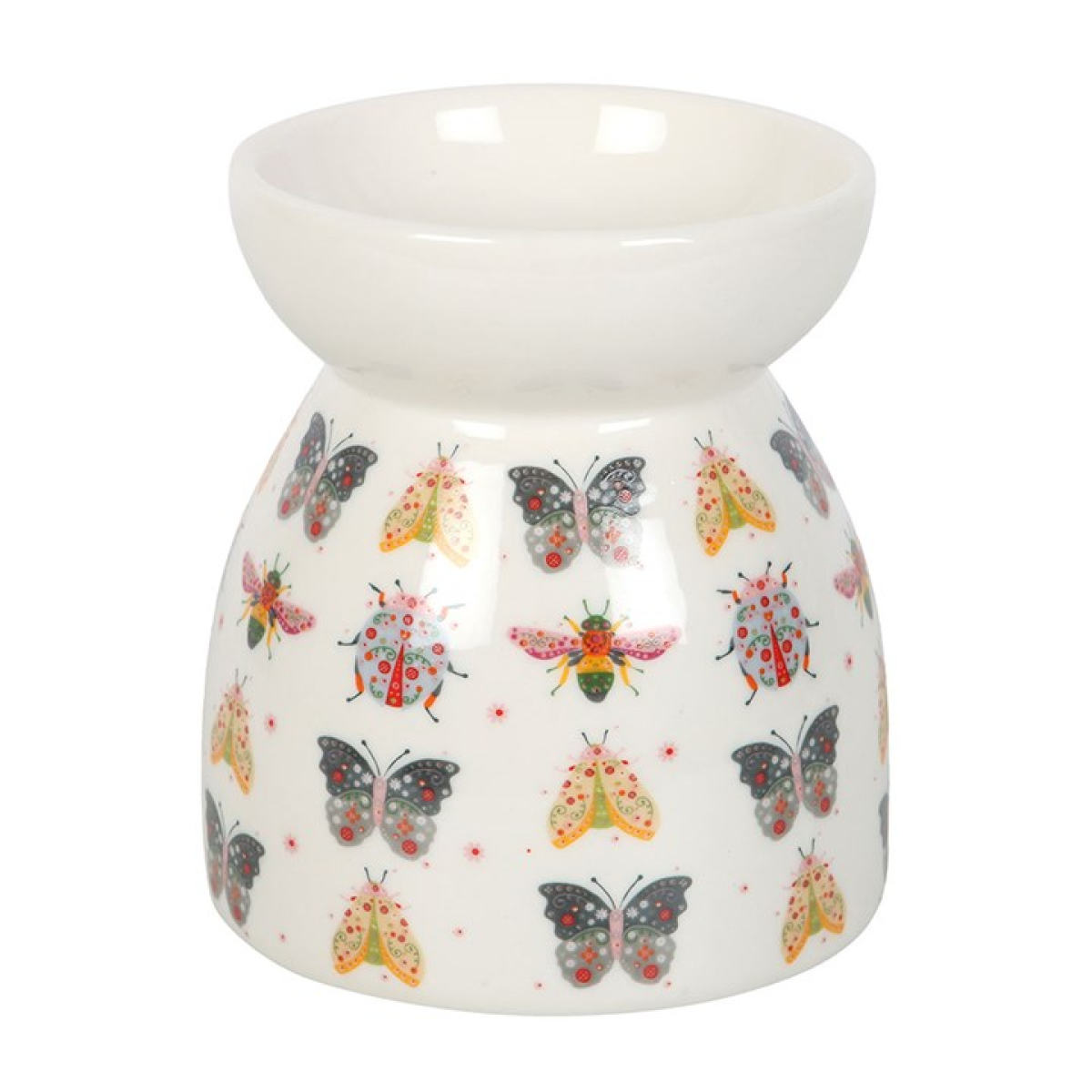 Floral Bug Oil Burner & Wax Warmer – Colourful Ceramic Home Fragrance Decor