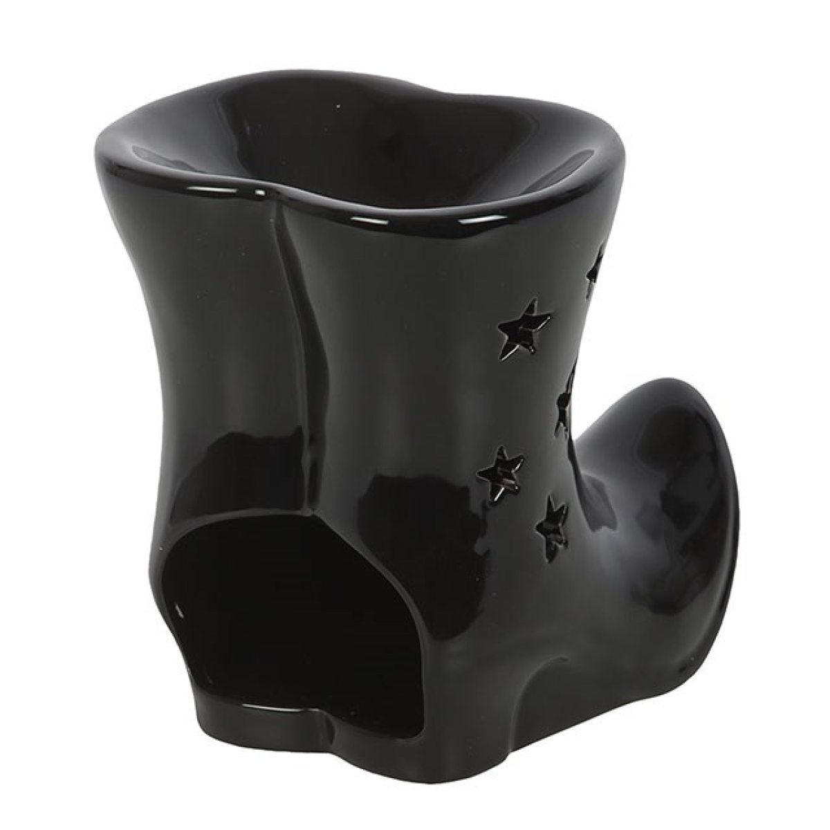 Witch Boots Ceramic Oil Burner – Black Gothic Home Fragrance Decor