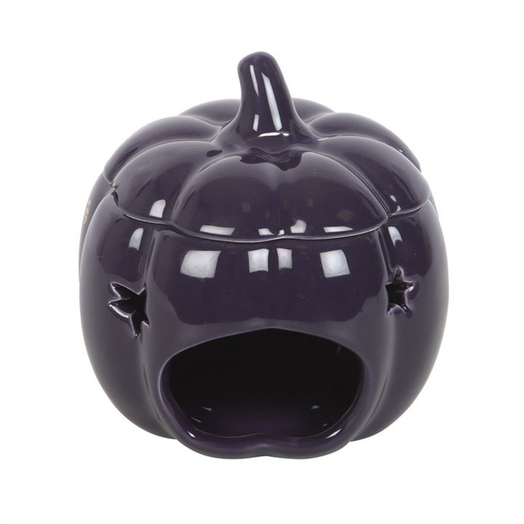 Midnight Blue Pumpkin Ceramic Oil Burner – Autumn Home Fragrance Decor