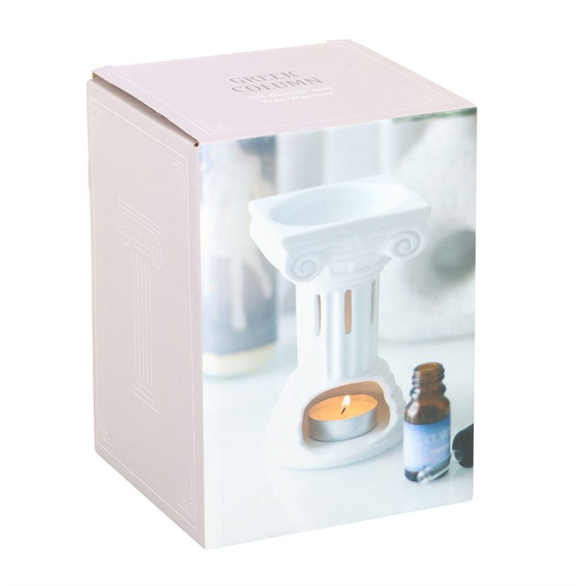 Greek Column Ceramic Oil Burner & Wax Warmer – Classic Home Fragrance Decor