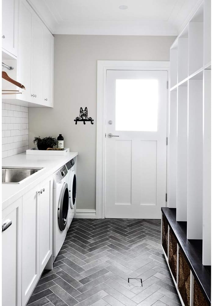 German Shepherd Dog Silhouette Wall Hook - Metal Decorative Hanger