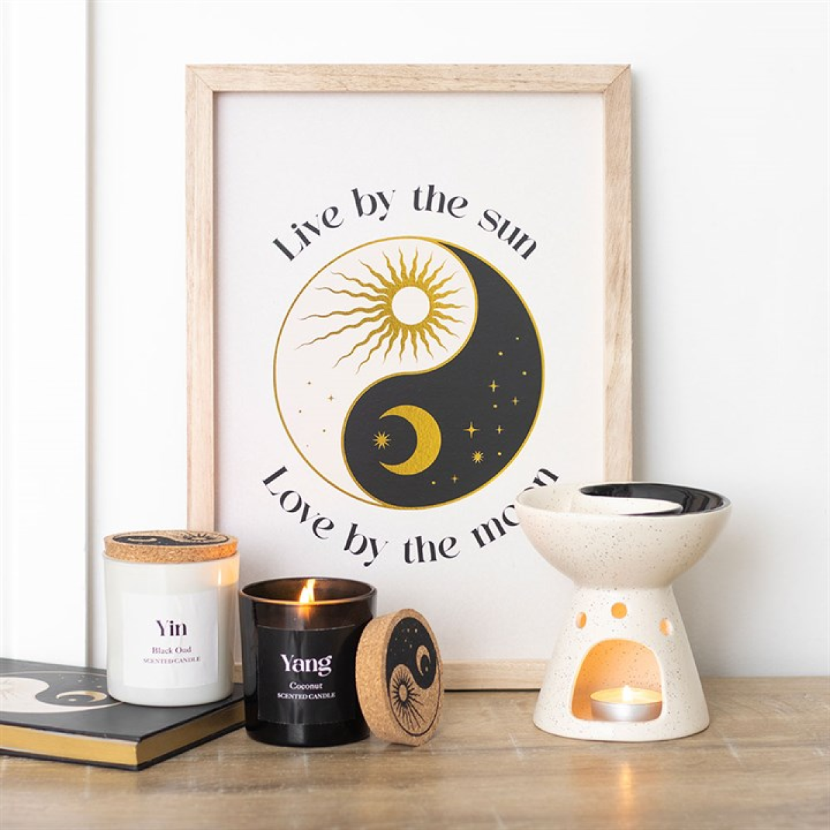 Yin Yang Ceramic Oil Burner & Wax Melt Warmer – Aromatherapy Home Decor