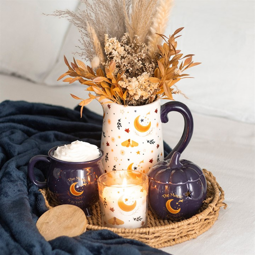 Midnight Blue Pumpkin Ceramic Oil Burner – Autumn Home Fragrance Decor