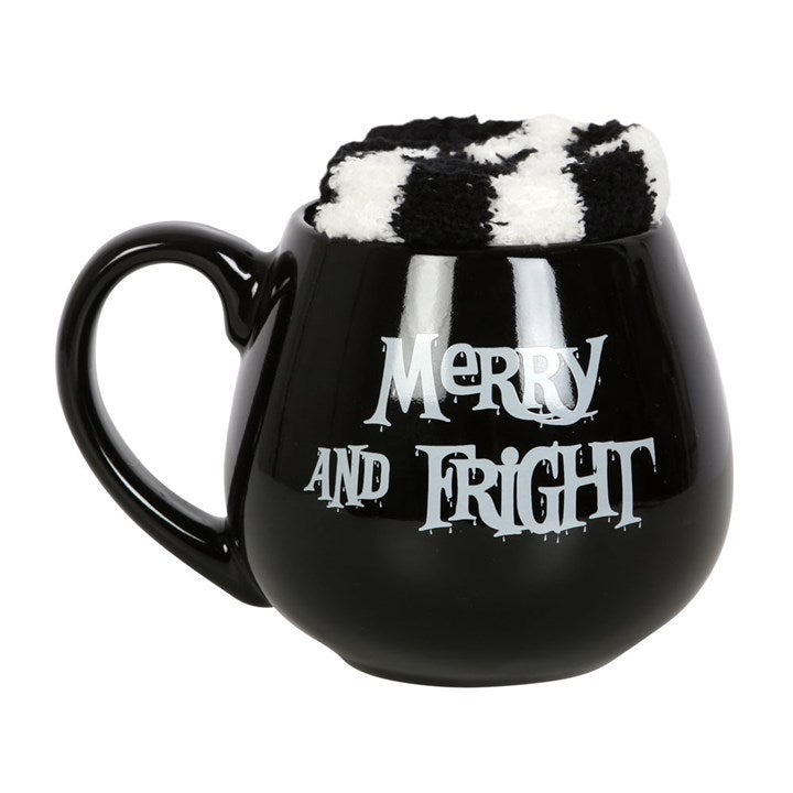 Merry and Fright Mug & Socks Set – Festive Halloween-Christmas Gift