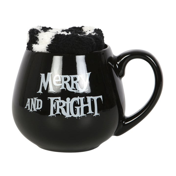 Merry and Fright Mug & Socks Set – Festive Halloween-Christmas Gift