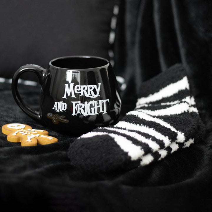 Merry and Fright Mug & Socks Set – Festive Halloween-Christmas Gift