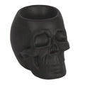 Matte Black Skull Ceramic Oil Burner – Gothic Wax Melt & Fragrance Warmer