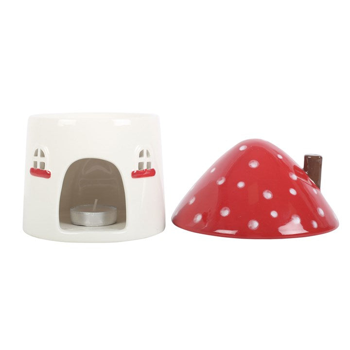 Mushroom House Oil Burner & Wax Warmer – Whimsical Home Fragrance Decor