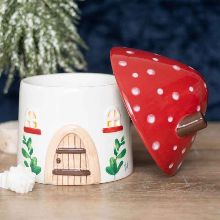 Mushroom House Oil Burner & Wax Warmer – Whimsical Home Fragrance Decor