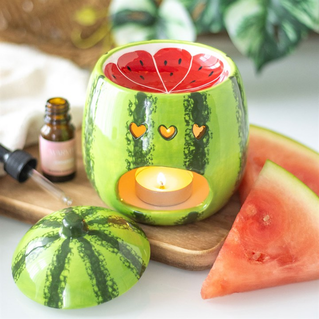 Watermelon Oil Burner & Wax Warmer – Fun Fruit Home Fragrance Decor