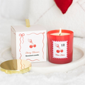 Mon Chéri Cherry Blossom Scented Candle in Red Glass Jar – Romantic Gift