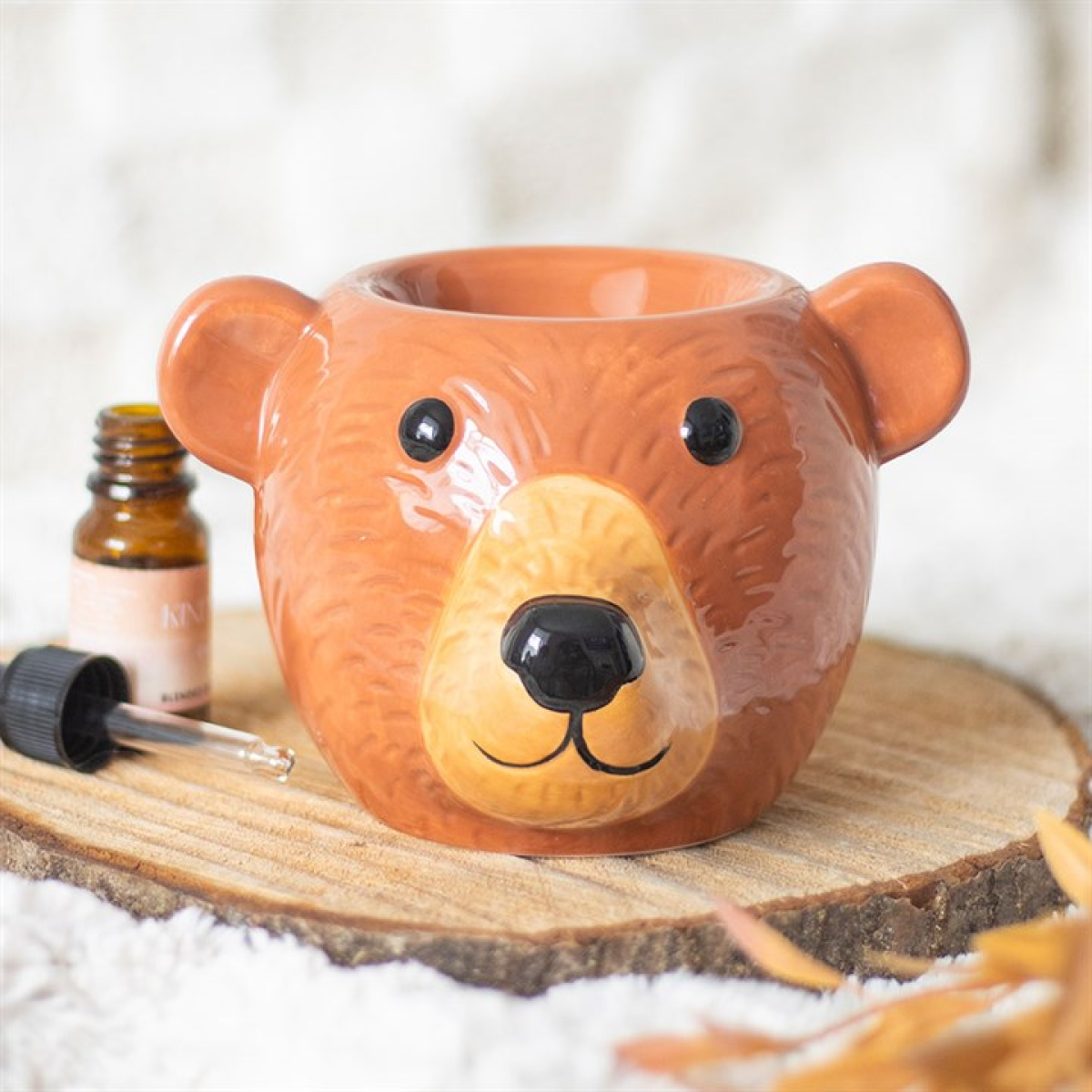 Bear-Shaped Ceramic Oil Burner – Cute Home Fragrance Decor