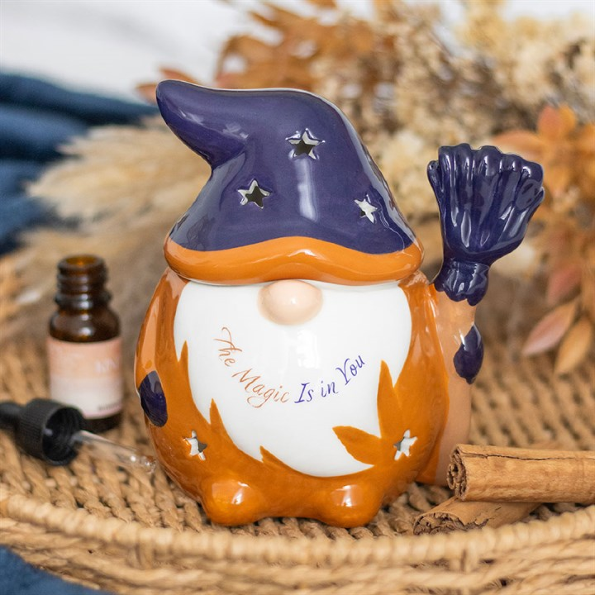 Wizard Gonk Ceramic Oil Burner – Quirky Magical Fragrance Warmer for Home