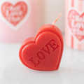 Red Heart-Shaped Paraffin Candle for Valentine’s & Galentine’s Day – 5hr Burn
