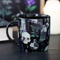 Venom & Vines Gothic Skull Ceramic Mug – Dark Floral Coffee Cup 350ml