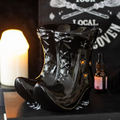 Witch Boots Ceramic Oil Burner – Black Gothic Home Fragrance Decor