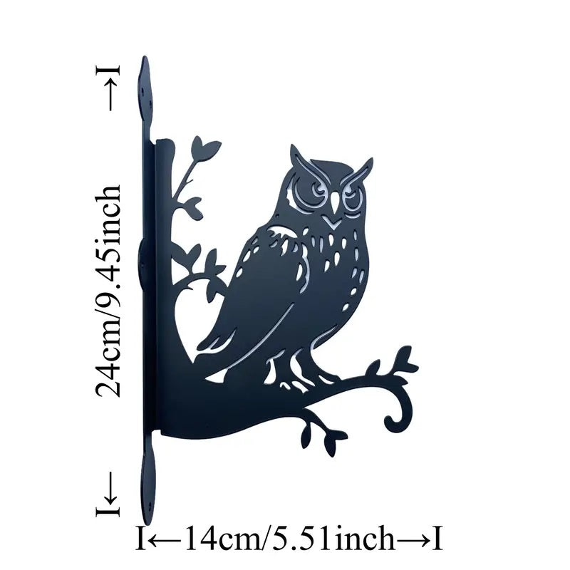 Horned Owl Ornamental Hanging Basket Brackets